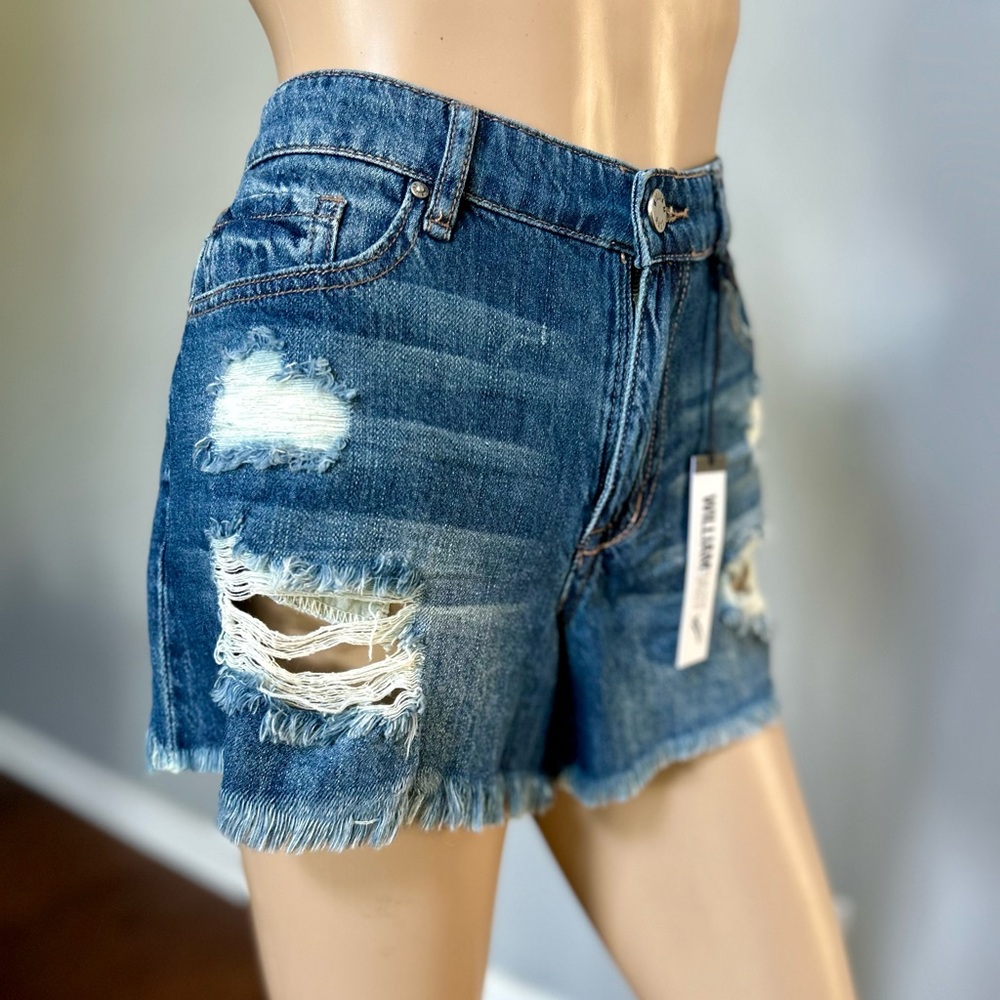 NWT William Rast Distressed Denim Shorts - Picture 3 of 10
